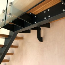 Spine Staircase with Oak Treads & Glass Balustrade — Weybridge, Surrey
