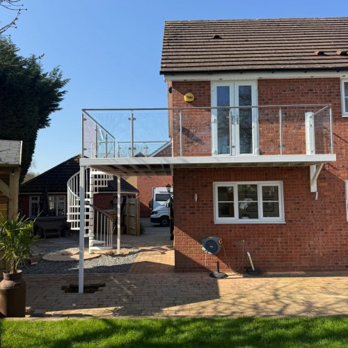 Balcony, Glass Balustrade and Spiral Staircase, Northampton Balcony, Glass Balustrade and Spiral Staircase, Northampton