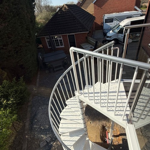 Balcony, Glass Balustrade and Spiral Staircase, Northampton Balcony, Glass Balustrade and Spiral Staircase, Northampton