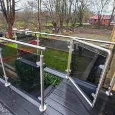 Tinted Grey Glass Balustrade & Gate, Barnsley