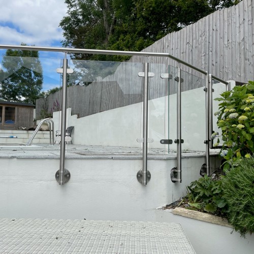 Stainless Steel Glass Balustrade System 1- Mirror Polish