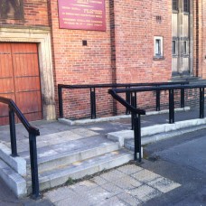 Steel Ramp & Access Handrails — St Christopher Church, Shiregreen,