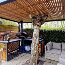 Bespoke Steel Garden Pergola Built Around a Tree — Sheffield