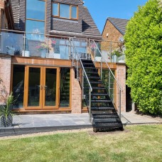 Glass Balustrade and Steel Staircase Installation in Sheffield