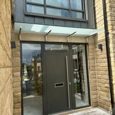 Frosted Glass Door Canopies, Hallam Mews, Ranmoor, Sheffield