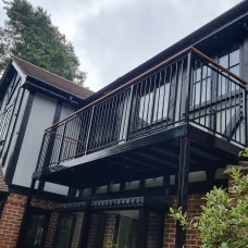 Steel Balconette, Steel and Glass Juliet Balconies, Glass infill panels,  Steel Balconettes in Bradford, modern Juliet Balconies