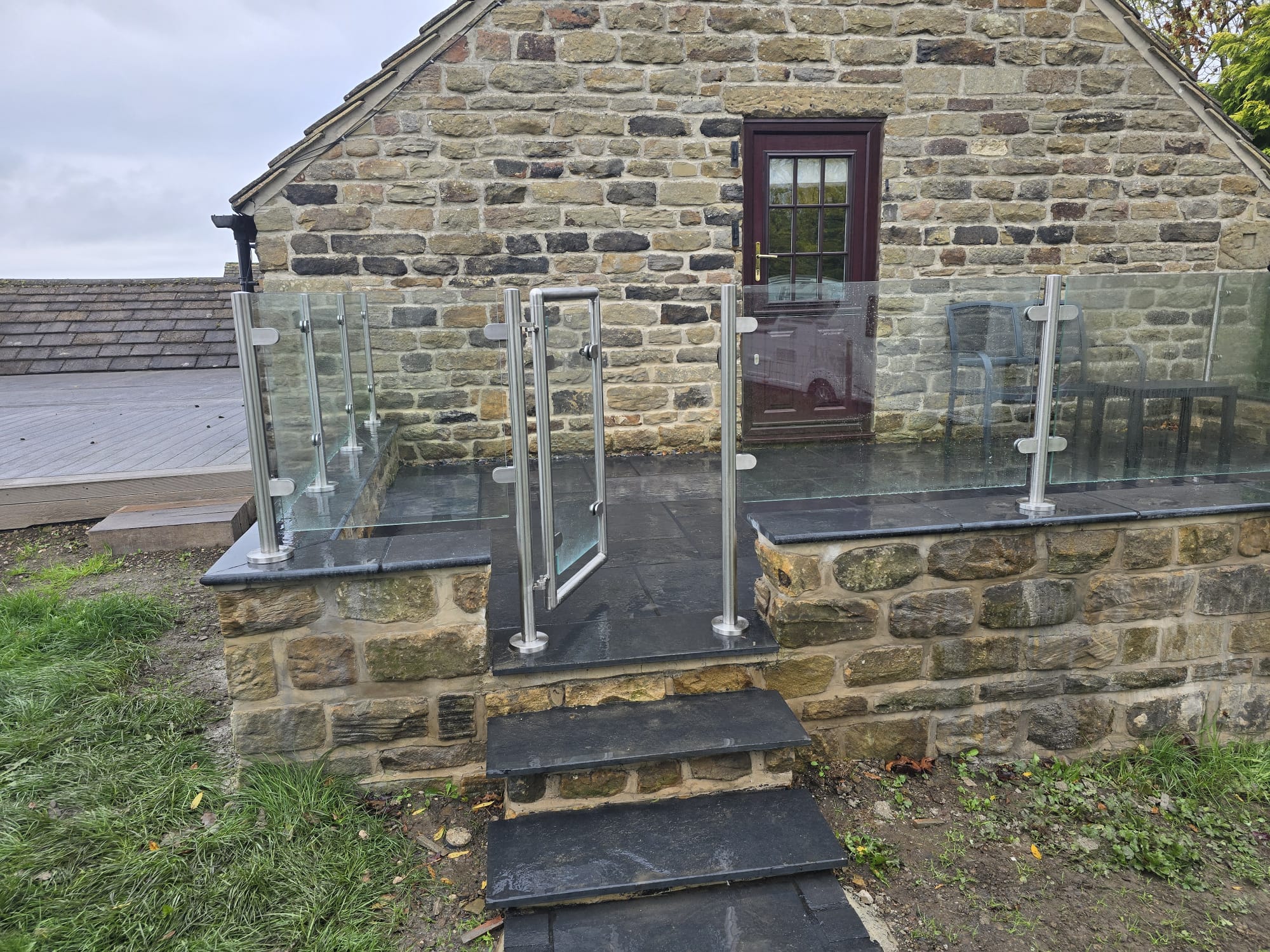 custom glass balustrade and gate