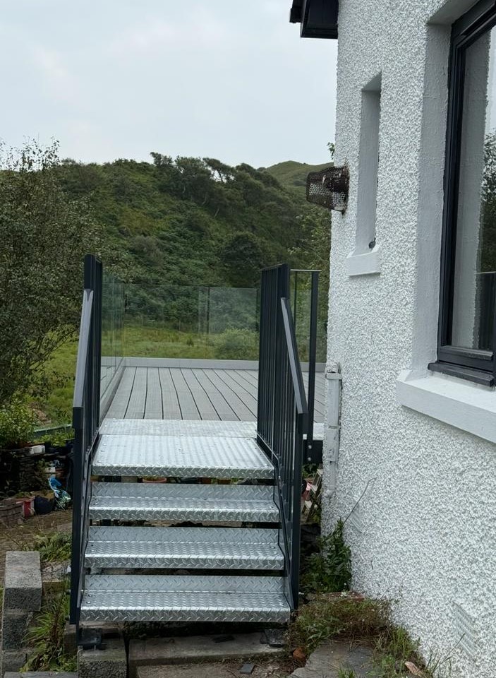 balcony with staircase oban scotland