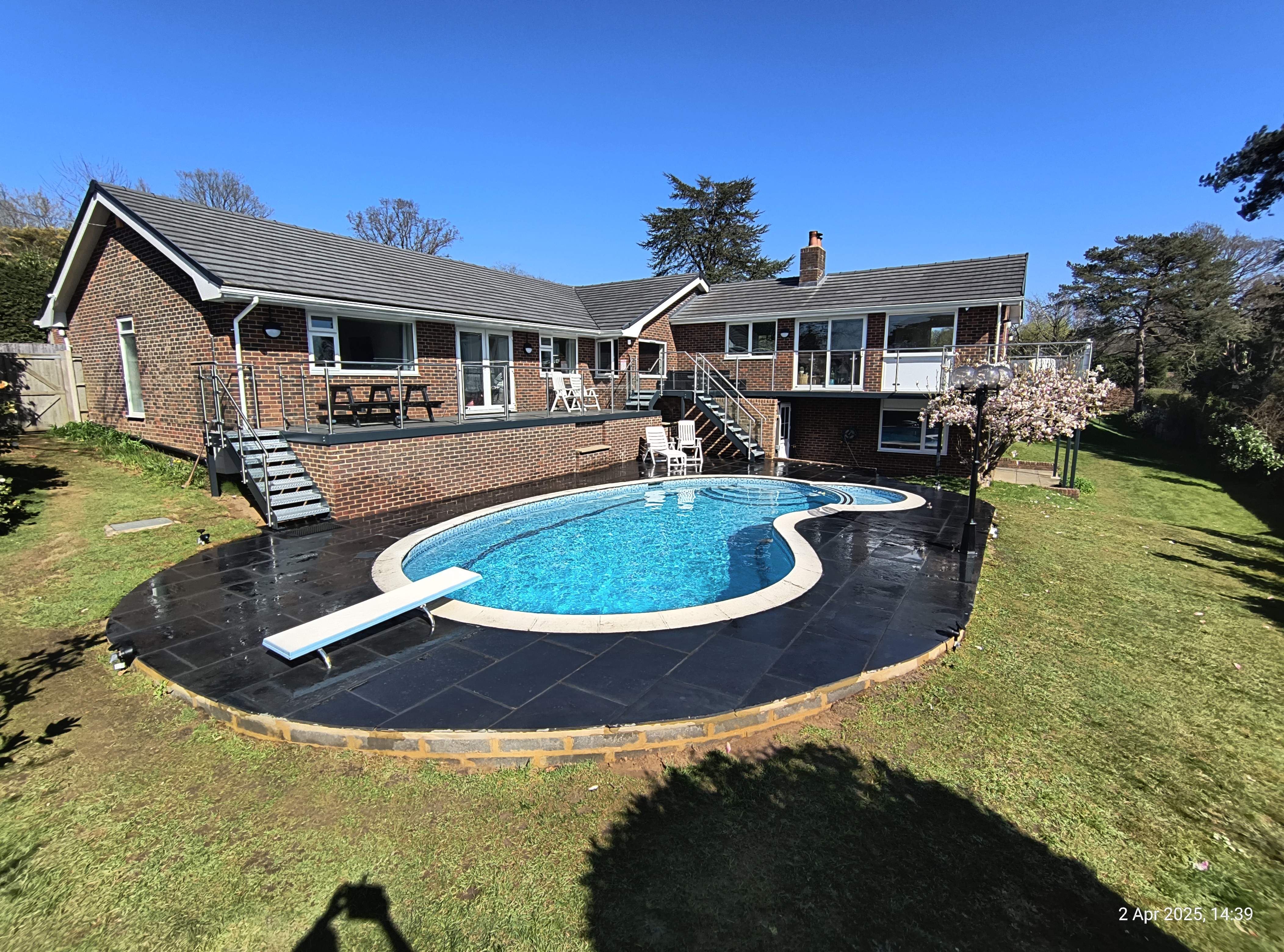 Large Wrap Around Walkout Balcony and Staircases