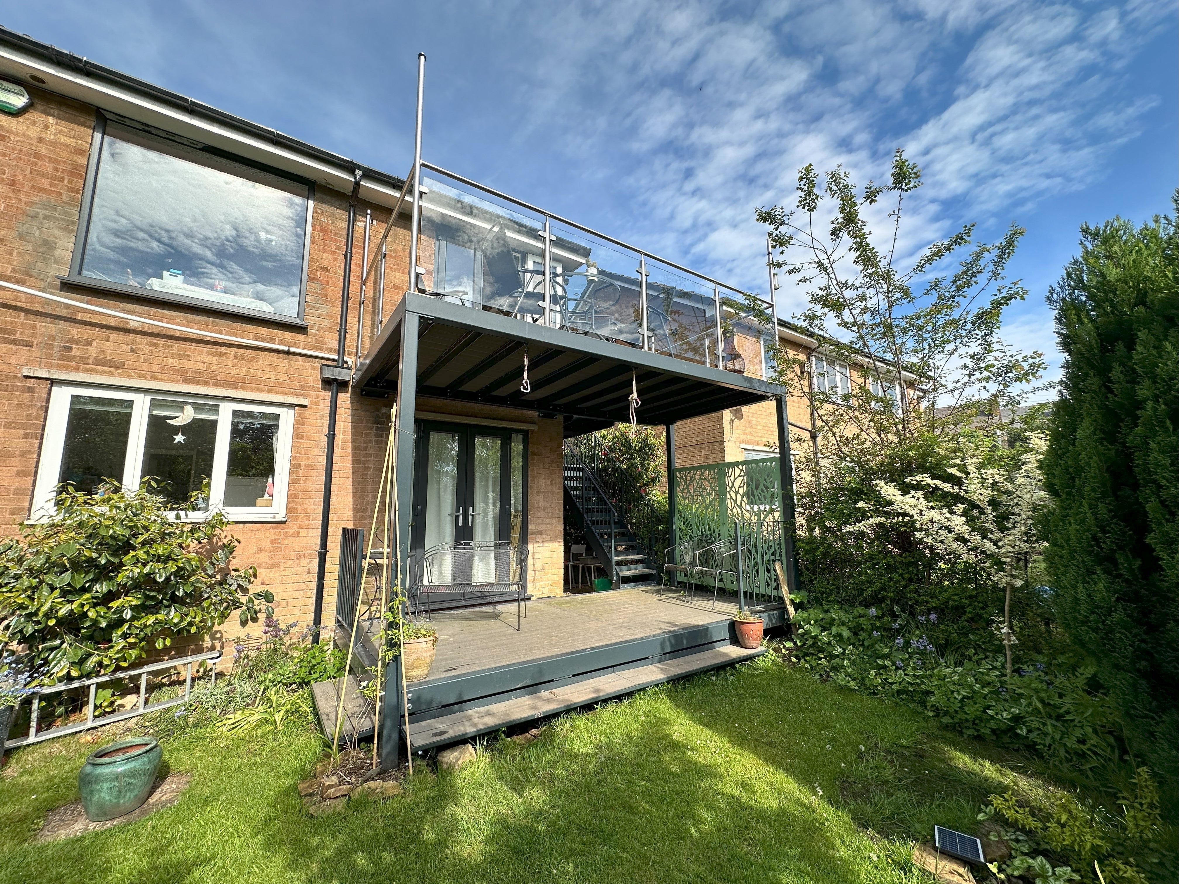 Two-Story Balcony with Stairs | Multi-Level Steel Terrace Sheffield